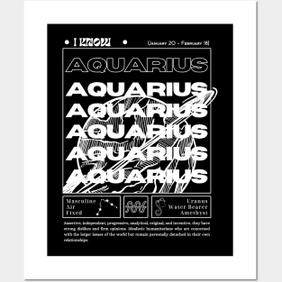 Aquarius zodiac sign Posters and Art